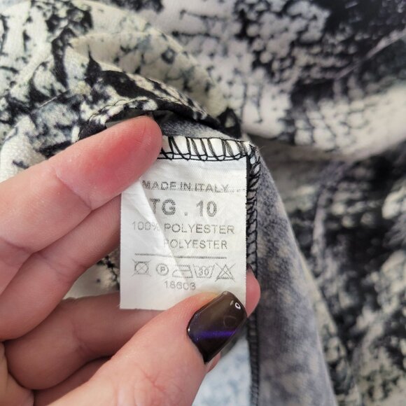 Boohoo Womens US 6 Snake Print Smock Dress Oversized Long Sleeve Grunge Vibes - Picture 10 of 11